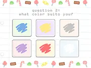 Questions from the What Candy Are You? personality quiz free online game