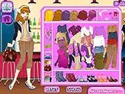 Fashion image from Date on Valentine dress-up game, showing a character wearing an elegant red dress and accessories, ready for a romantic date.