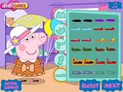 Peppa Pig Game Party screenshot showing Peppa and her friends smiling and celebrating at a colorful outdoor birthday party