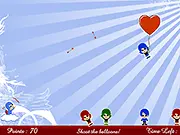 Happy Valentine's Day! free online game, shooting balloons to match colored people and make them fall in love