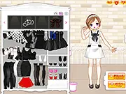 Cute Black and White Look free online dress-up game. Style a lady in elegant monochromatic fashion on PlayArcadeHub.