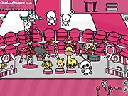 Decorate the Circus game screen showing customizable circus characters, clowns, and a big top tent