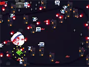 The villain Doctor Dyuhm fighting the massive police forces in the City of Dyuhm, a free online action game