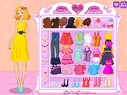Fantasy Valentine Dressup free online game screenshot, character wearing a romantic fantasy gown, female character creation game