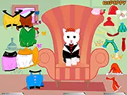 White Kitty Dressup free online game Snowball the cat wearing a cute costume