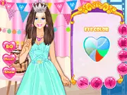 Screenshot of Ellie Fairy Photo Booth dress up game, showing Ellie and her friends preparing for a picture with fairy props and masks