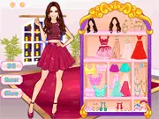 Princess Mix And Match 2 Piece Dress game screen showing a glamorous princess outfit created by combining a fashionable top and a matching skirt.
