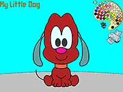 My Little Dog Coloring free online game, cute puppy coloring page, PlayArcadeHub art game for kids