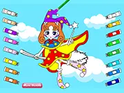 Cute Witch Coloring free online creative kids game