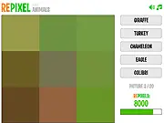 Play Repixel Animals free online puzzle game guess hidden image repixelate PlayArcadeHub
