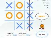 Crosses-zeros game screenshot, playing a strategic tic-tac-toe inspired puzzle game against an AI, free online board game