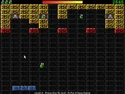 The bar deflecting the blobby towards bricks in Blobby Breakout, a free online arcade brick-breaker game