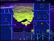 Bowja the Ninja 2 free online game screenshot - Ninja character sneaking through a villain's base