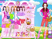 Play Enjoy Easter Dress Up free online fashion game, cheerful Easter-egg hunt outfit, PlayArcadeHub
