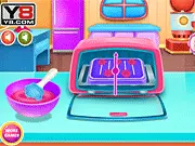 Candy Factory Online free cooking game screenshot showing colorful lollipops and sweet decorations