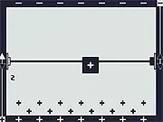Switchy Square free online arcade challenge, timing the square switch on the wire, high-score speed game, positive and negative signs