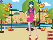 Play Teen Girl Dressup online. A fashionable teen girl model wearing a cute, lady-like dress and accessories on PlayArcadeHub.