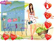 Screenshot from Romance in Valentine Dress Up free online game showing a cute styled couple holding hands for a romantic walk in the park