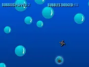 Bubble Bloat free online arcade game screenshot, survival game with shield and bomb bubbles, play on PlayArcadeHub