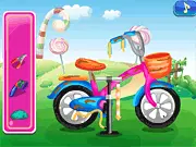 Play Ride My Bike online free care and repair game, fix bike, give first aid to baby