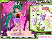 Party Dance Girls Dress Up game screenshot showing dancer in a custom outfit
