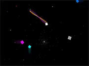 viviDNA free online survival game showing the rainbow virus growing and consuming smaller enemy organisms in a dark space cage