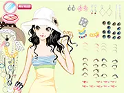 Play Cute Daisy Make-Up free online game, girl receiving a beautiful and charming make-up makeover