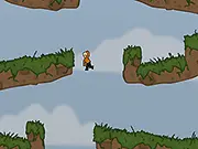 Plumet 2 free online game screenshot, showing a character falling down a narrow channel while dodging obstacles, emphasizing a survival challenge
