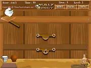 Nutty Biddy free online hard physics puzzle game screenshot with egg and platforms