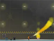 Burn Stuff & Die! free online game showing a fire pit and falling items with an oxygen tank for survival.