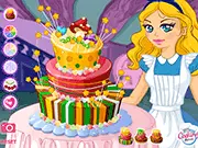 Eat Me! free online cake decorating game with Alice in Wonderland theme