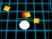 Blast Area! free arcade game showing red and yellow shapes moving around a central white circle and a white disruptive ball