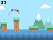 Ms. Rainbow platformer adventure game online, new hero running and blasting, free action game on PlayArcadeHub