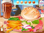 Play Good Food Quickly online cooking game, prepare burgers and fries, time-management simulator free