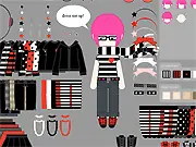 Play the classic Emo Girl Dress Up flash game online, style the character's hair and clothes