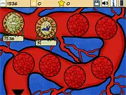 Parasites United free strategy game showing microscopic parasites battling immune cells inside a biological host body