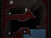 K.O.L.M.I.A.M. free online robot game screenshot showing the robot character on a platform with glowing upgrade icons