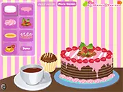Play Cute Cake Design online free cake decoration game with icing and sprinkles