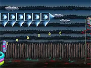 Line Diver online game screenshot showing a diving board about to launch a character, with directional wind arrows visible on PlayArcadeHub