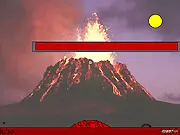 Lava Portal free online paddle game, hitting a ball into a swirling lava portal to complete the level