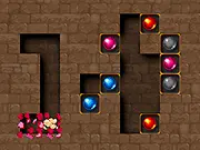 Screenshot of the Flashxed puzzle game showing a chain of colorful connected balls being cleared from the grid.