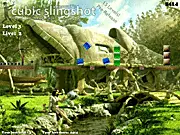 Cubic Slingshot Highscore game, physics puzzle game free online, aiming challenge on PlayArcadeHub