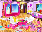 Play Wedding Salon Cleanup free online game, tidy up salon, mop floors and rearrange furniture