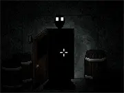Deep Sleep horror game screenshot, dark room with a desk, point and click adventure