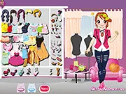Screenshot of Happy Twins Dress Up online game showing two stylish twin girls wearing trendy clothes and accessories