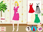 Varied Skirts Style free dress-up game showing a girl trying on different colored skirts and fashionable clothes