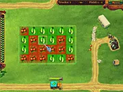 Little Farm match-3 puzzle game online, showing colorful rows of vegetables and crops ready for matching and harvesting