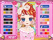 Princess Simple dress up game screenshot with royal gown and light, elegant makeup
