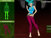 Uranus Girl Dress Up game screenshot, free sci-fi dress up online, outerspace girl for party on Uranus, futuristic fashion game