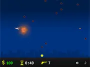 Dodge Copter mini-game screenshot, a small helicopter flying through the air, dodging black bombs, and collecting shining gold coins